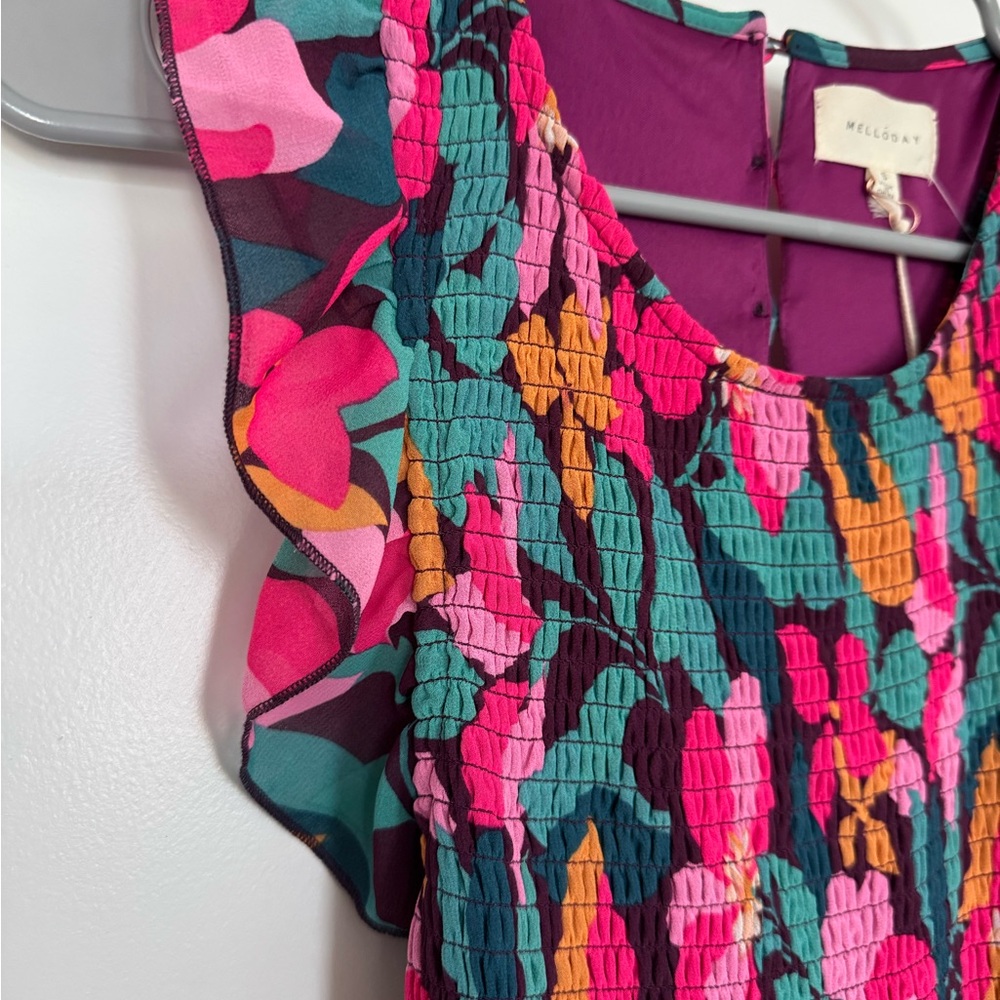 NWT! Floral Maxi Colorful Dress - Picture 2 of 6